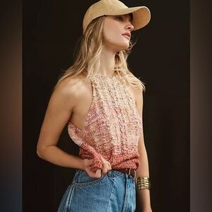 NWT Anthropologie Pilcro Cable-Knit Halter Tank Smal